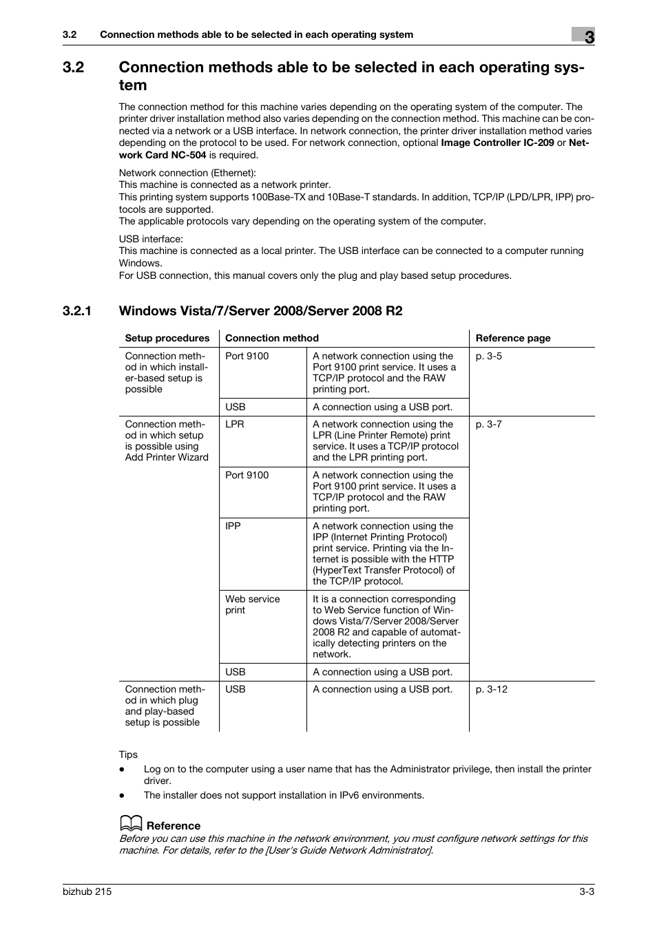 1 windows vista/7/server 2008/server 2008 r2, Windows vista/7/server 2008/server 2008 r2 -3 | Konica Minolta Bizhub 215 User Manual | Page 19 / 88