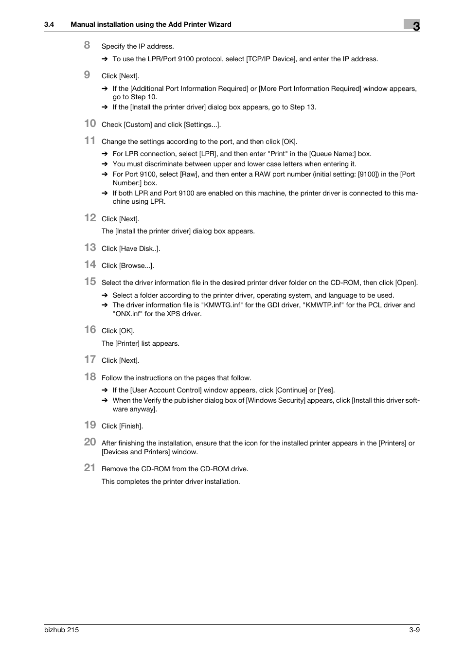 Konica Minolta Bizhub 215 User Manual | Page 25 / 88
