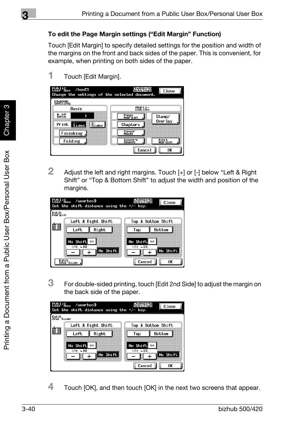 P. 3-40 | Konica Minolta bizhub 500 User Manual | Page 79 / 218