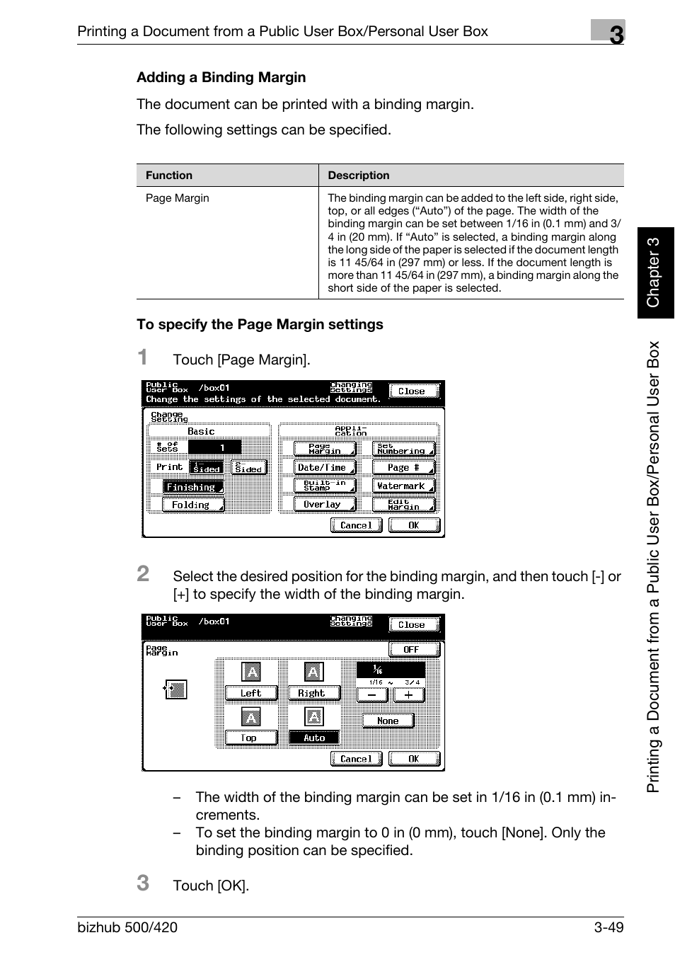 P. 3-49 | Konica Minolta bizhub 500 User Manual | Page 88 / 218