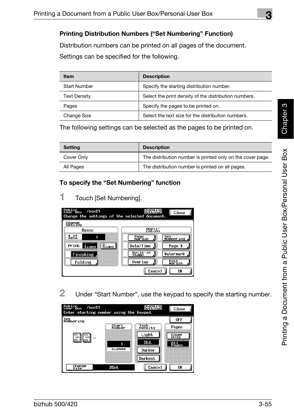 P. 3-55 | Konica Minolta bizhub 500 User Manual | Page 94 / 218