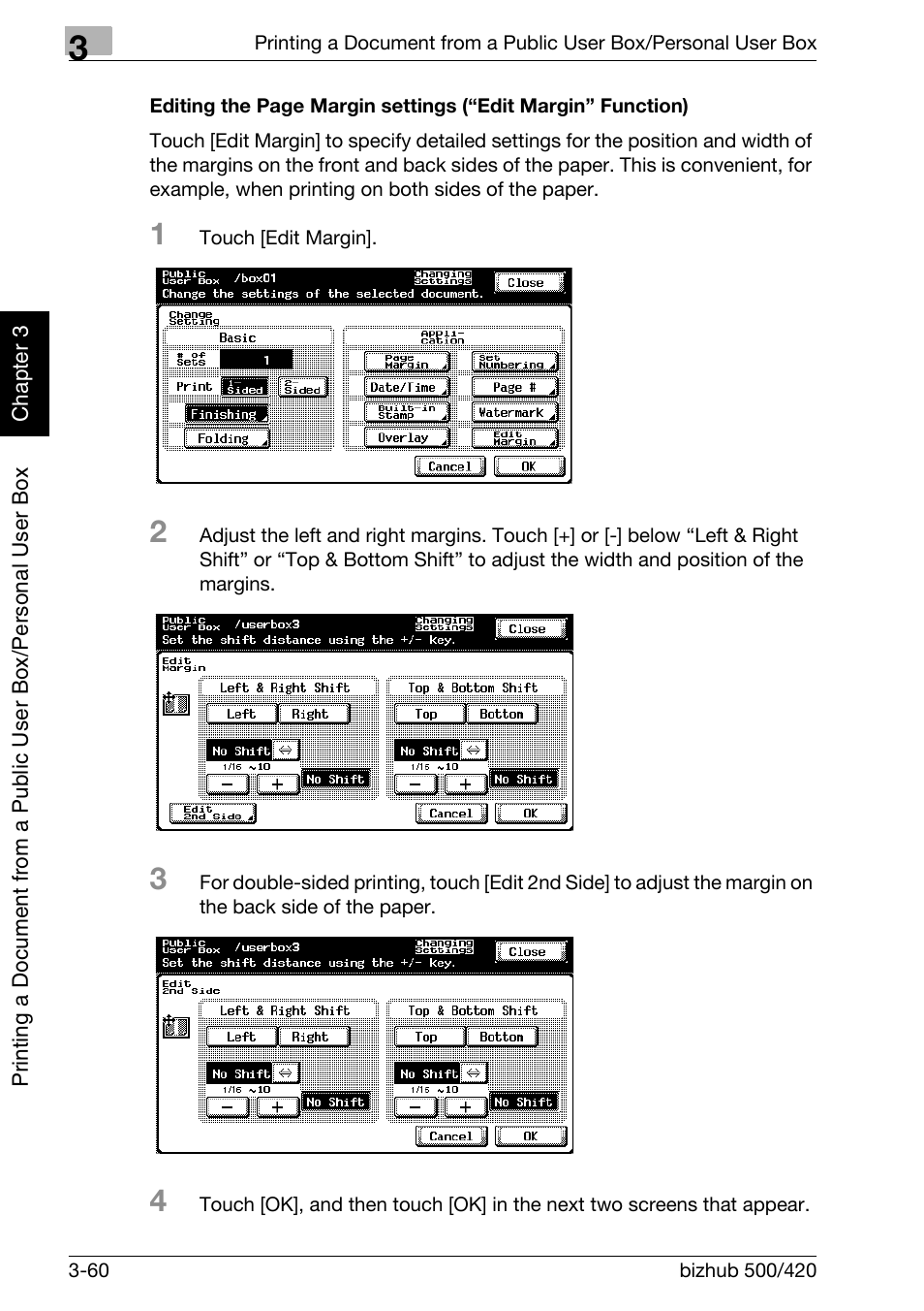 P. 3-60 | Konica Minolta bizhub 500 User Manual | Page 99 / 218