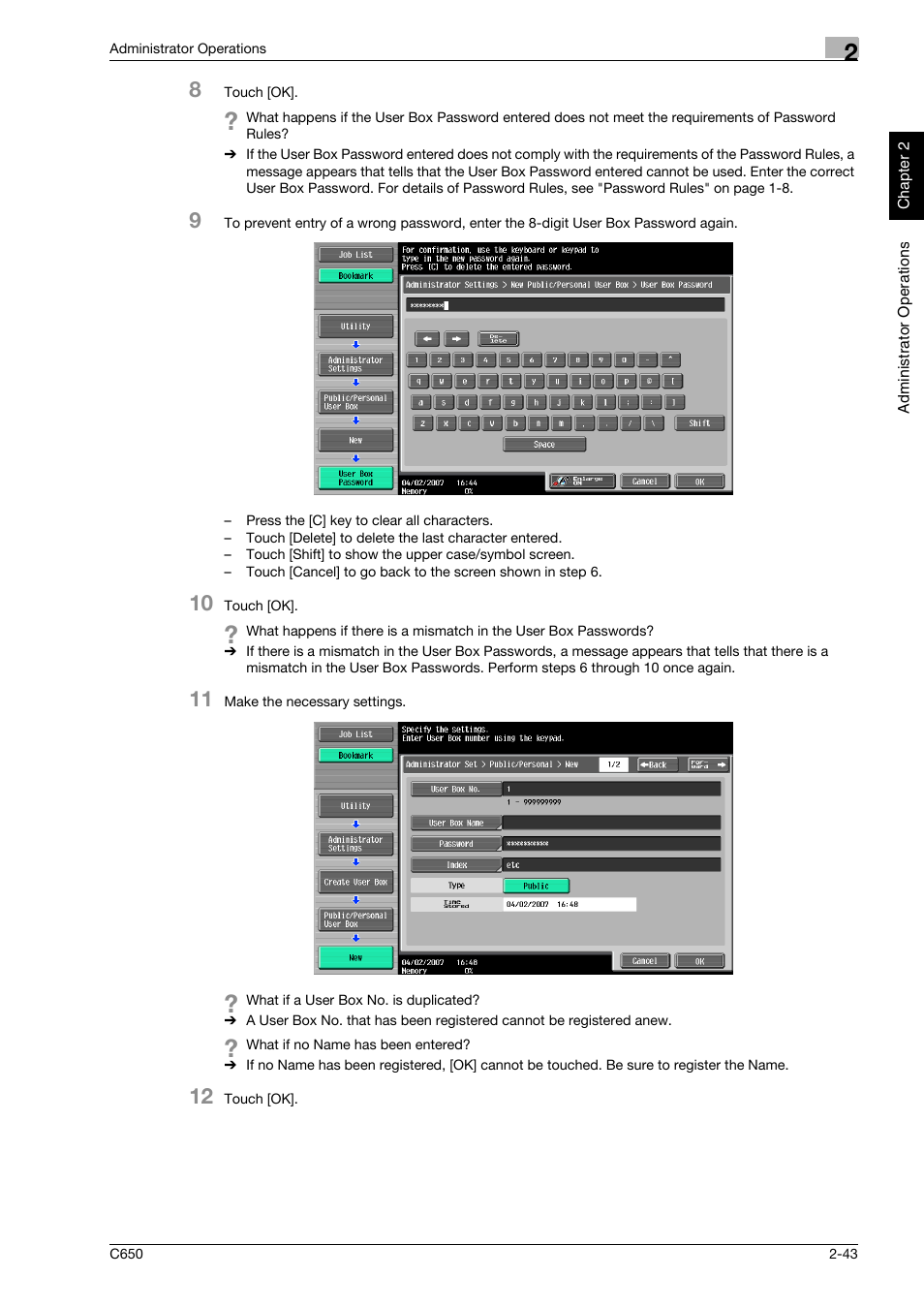 Konica Minolta bizhub C650 User Manual | Page 58 / 192