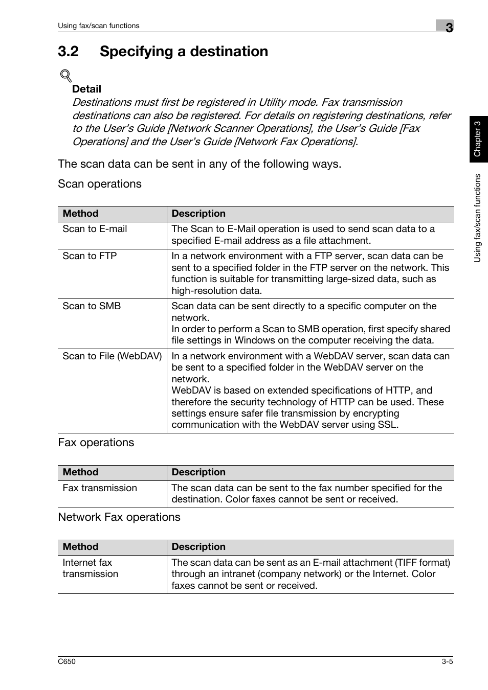 2 specifying a destination, 2 specifying a destination -5 | Konica Minolta bizhub C650 User Manual | Page 78 / 118