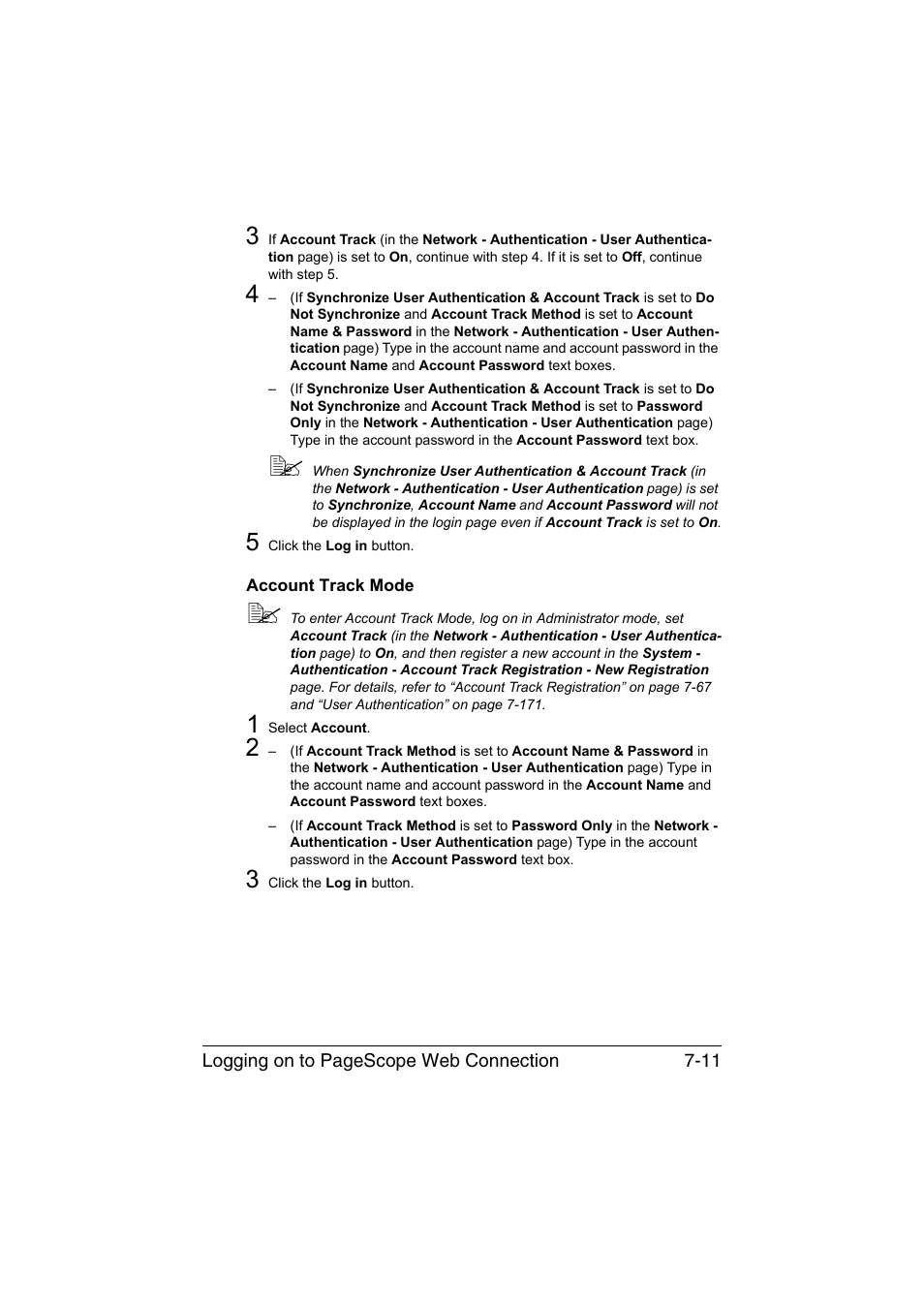 Account track mode, Account track mode -11 | Konica Minolta bizhub C35P User Manual | Page 230 / 409