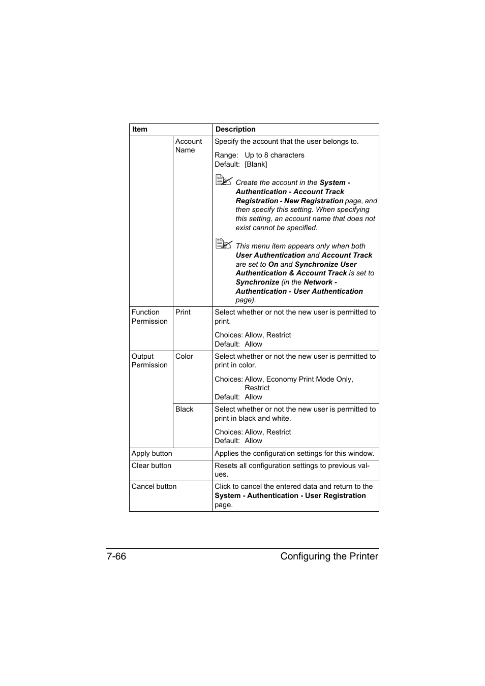 Configuring the printer 7-66 | Konica Minolta bizhub C35P User Manual | Page 285 / 409