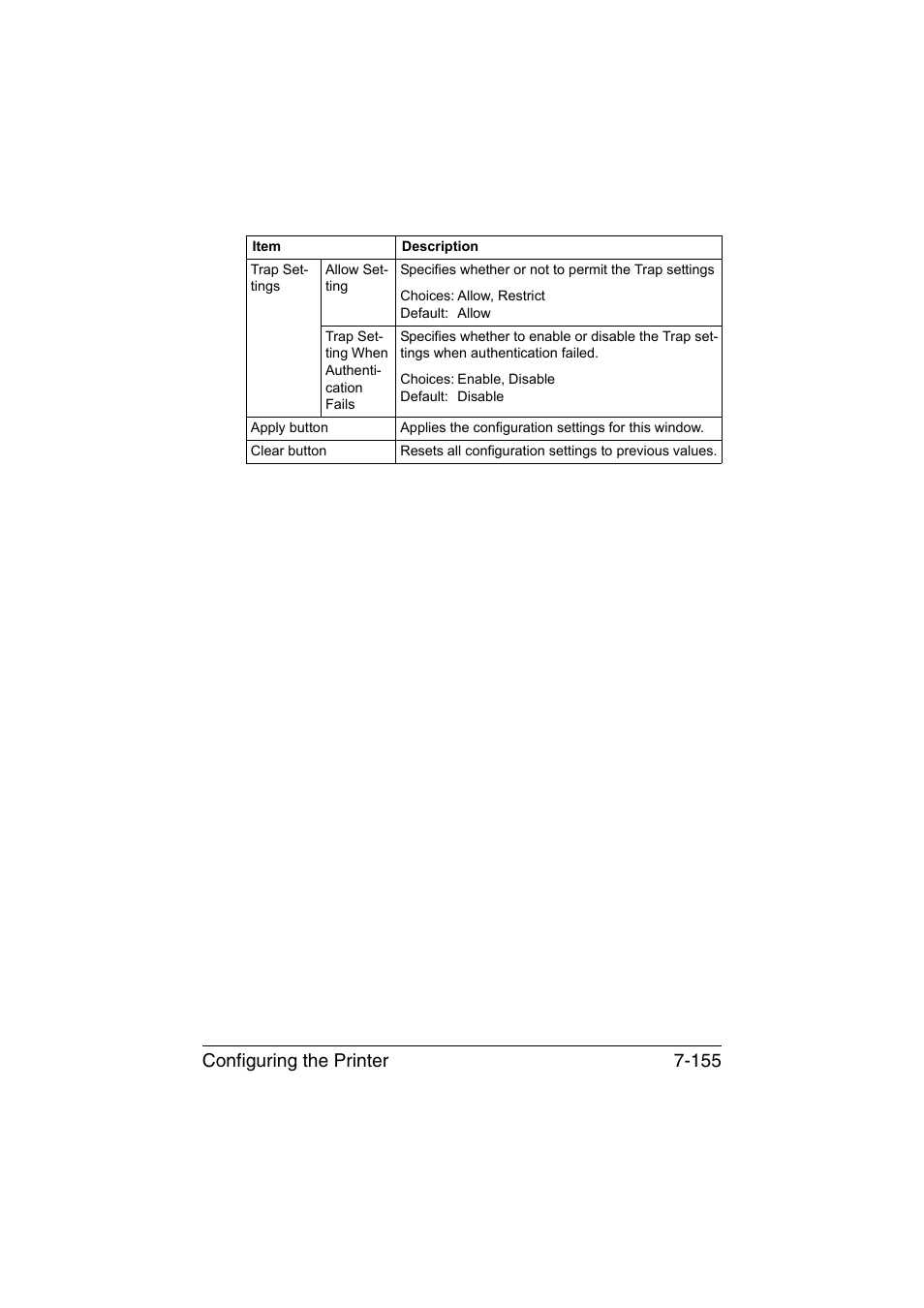 Configuring the printer 7-155 | Konica Minolta bizhub C35P User Manual | Page 374 / 409