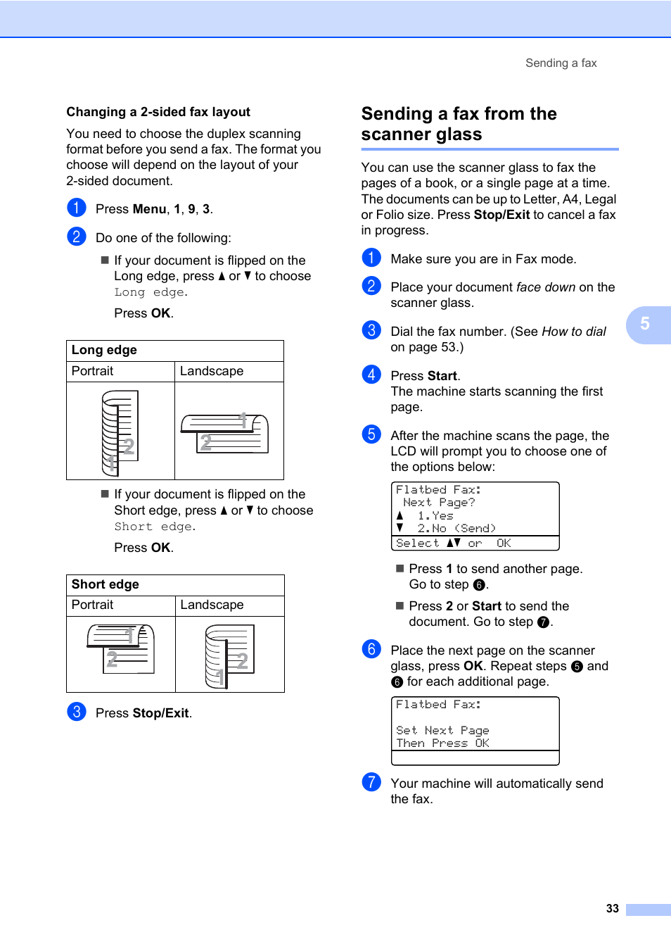 Sending a fax from the scanner glass | Konica Minolta bizhub 20 User Manual | Page 42 / 203