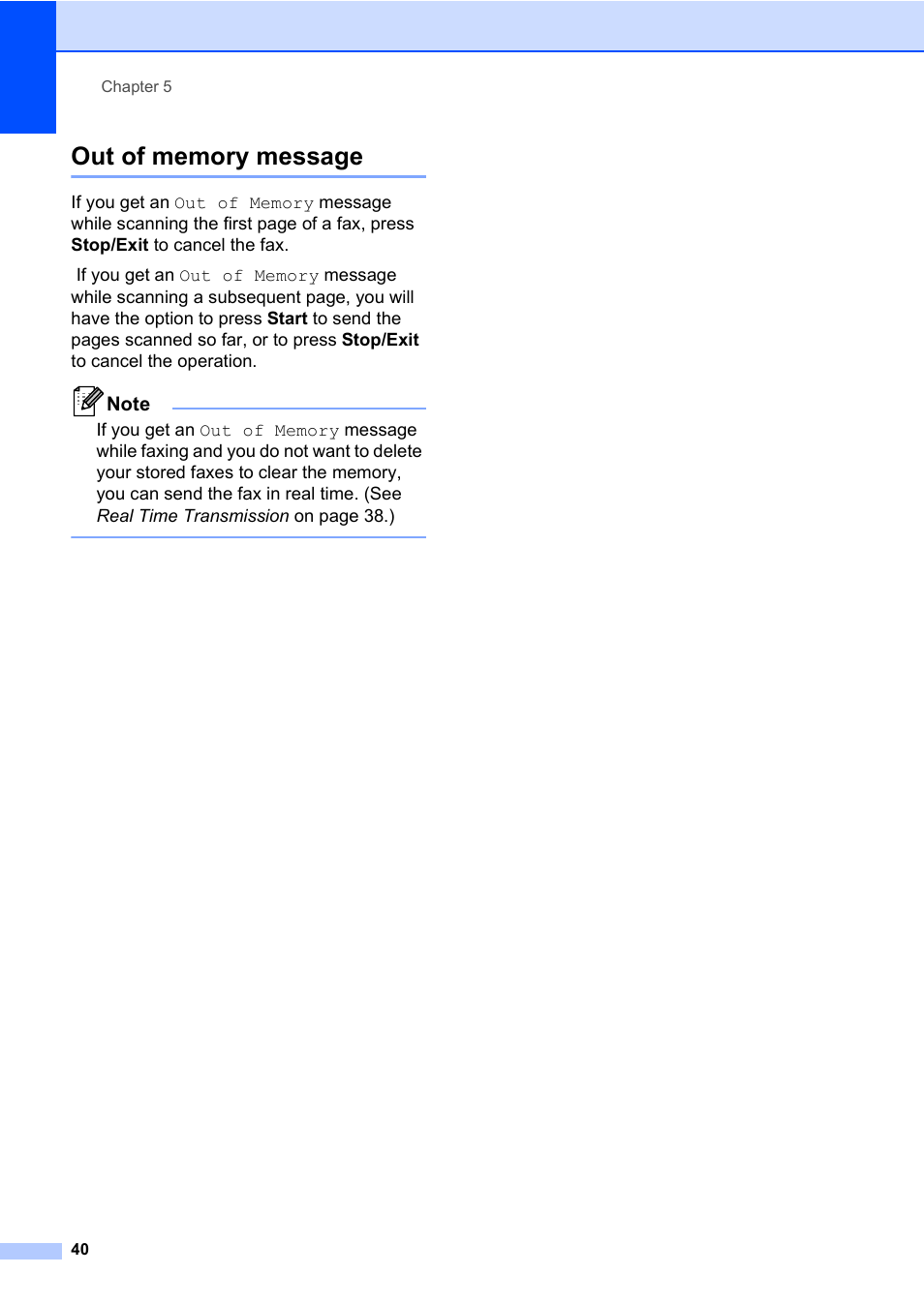 Out of memory message | Konica Minolta bizhub 20 User Manual | Page 49 / 203