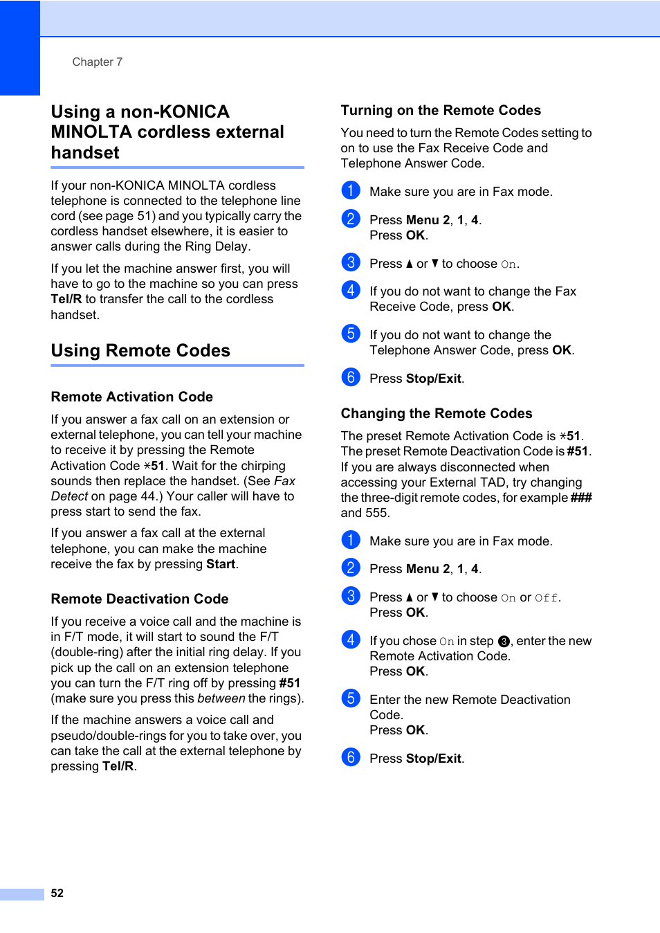 Using remote codes | Konica Minolta bizhub 20 User Manual | Page 61 / 203