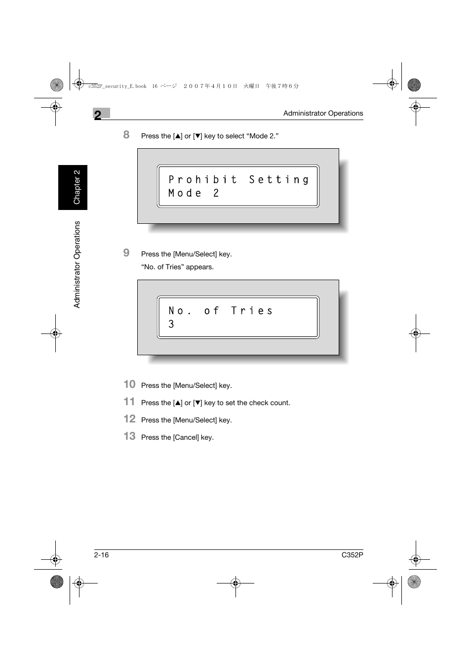 Konica Minolta bizhub C352P User Manual | Page 33 / 108