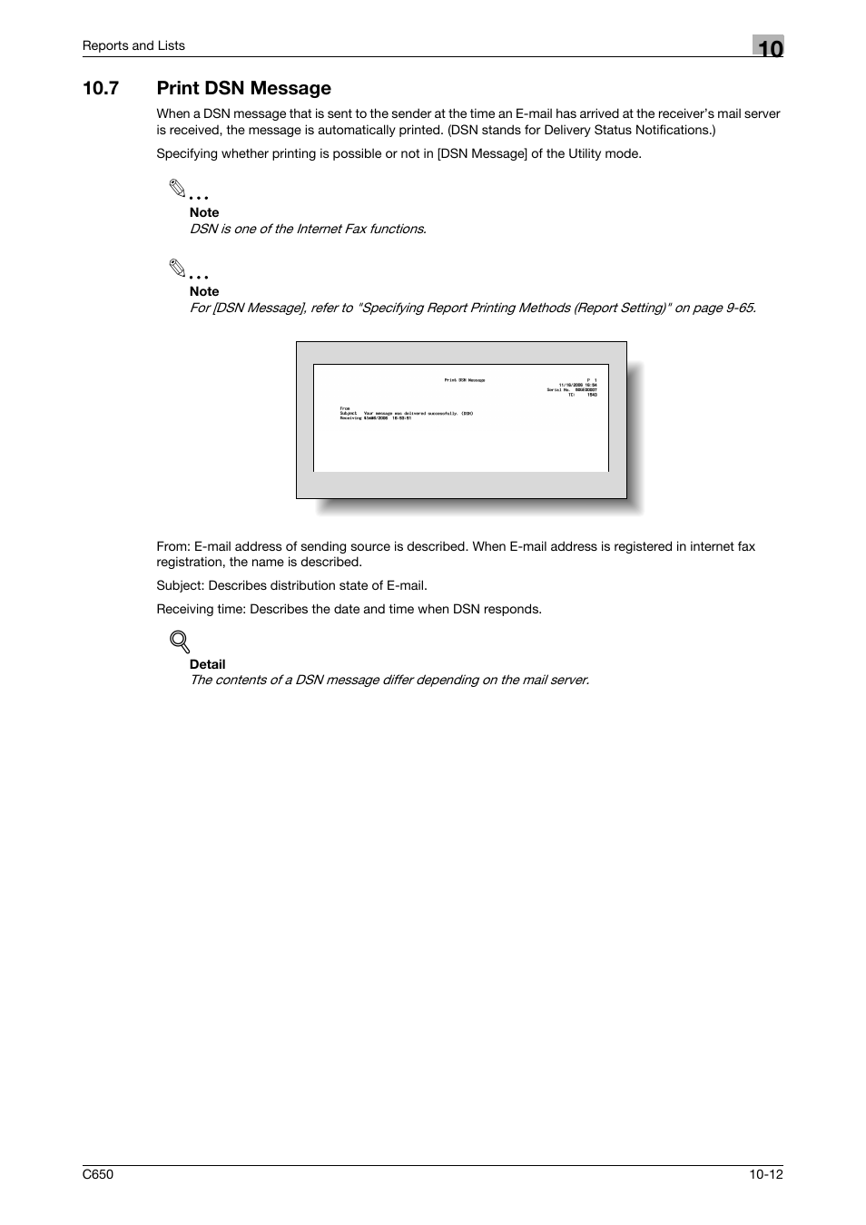 7 print dsn message, Print dsn message -12 | Konica Minolta bizhub C650 User Manual | Page 271 / 295