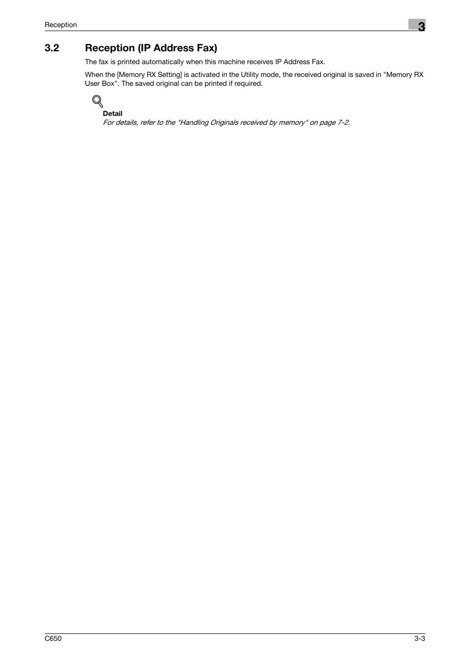 2 reception (ip address fax), Reception (ip address fax) -3 | Konica Minolta bizhub C650 User Manual | Page 83 / 295