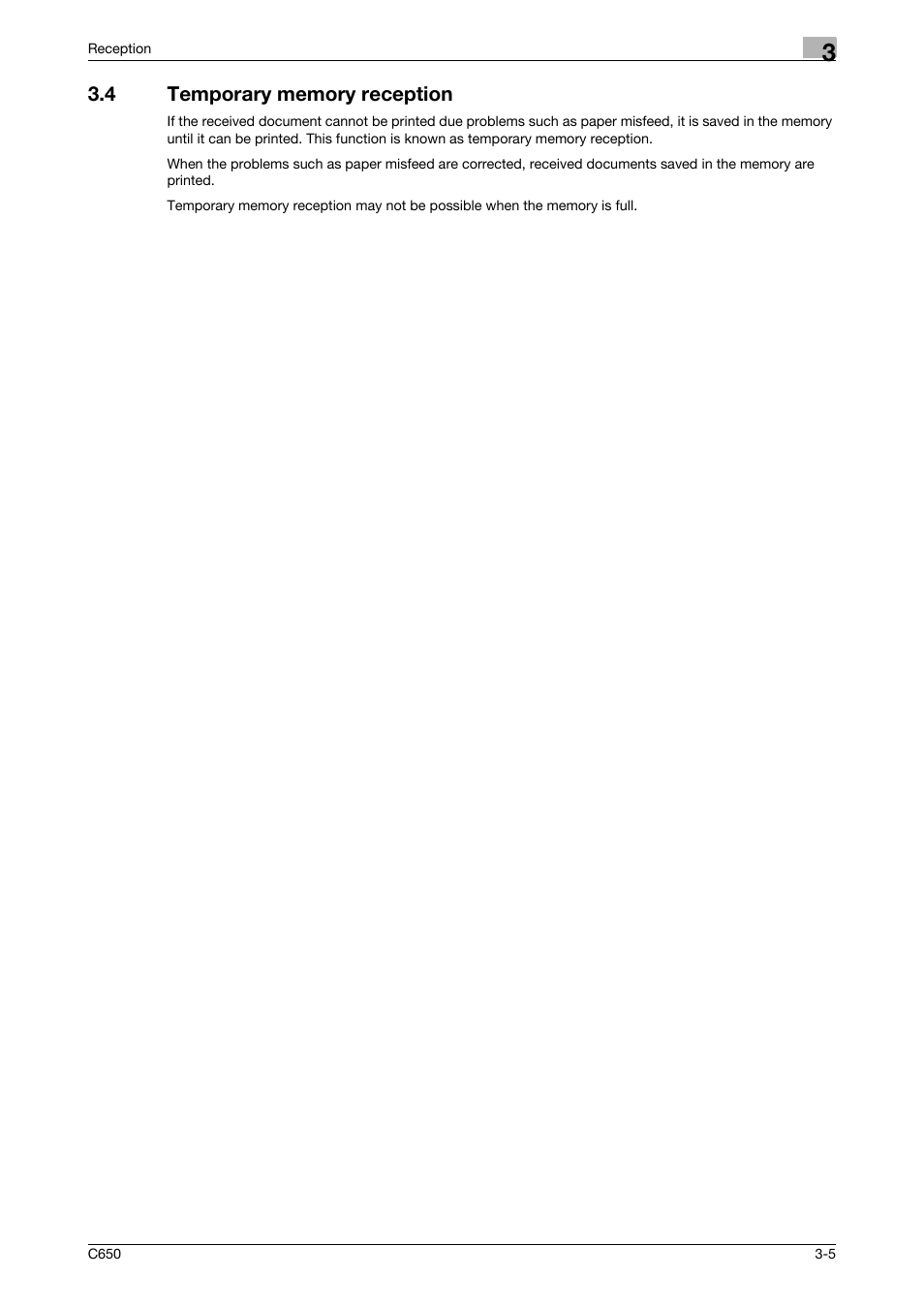4 temporary memory reception, Temporary memory reception -5 | Konica Minolta bizhub C650 User Manual | Page 85 / 295