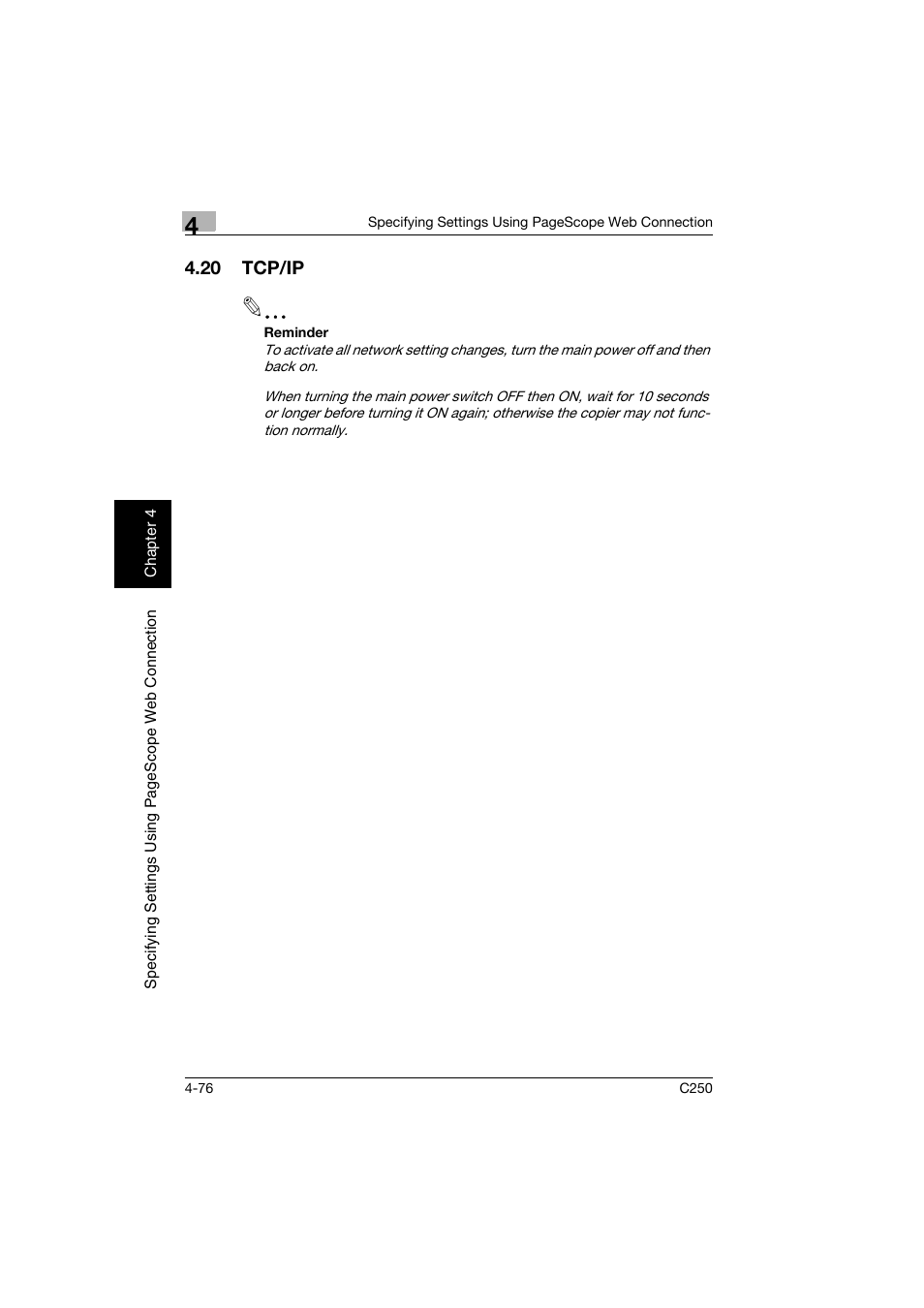 20 tcp/ip, Tcp/ip -76 | Konica Minolta bizhub C250 User Manual | Page 335 / 396