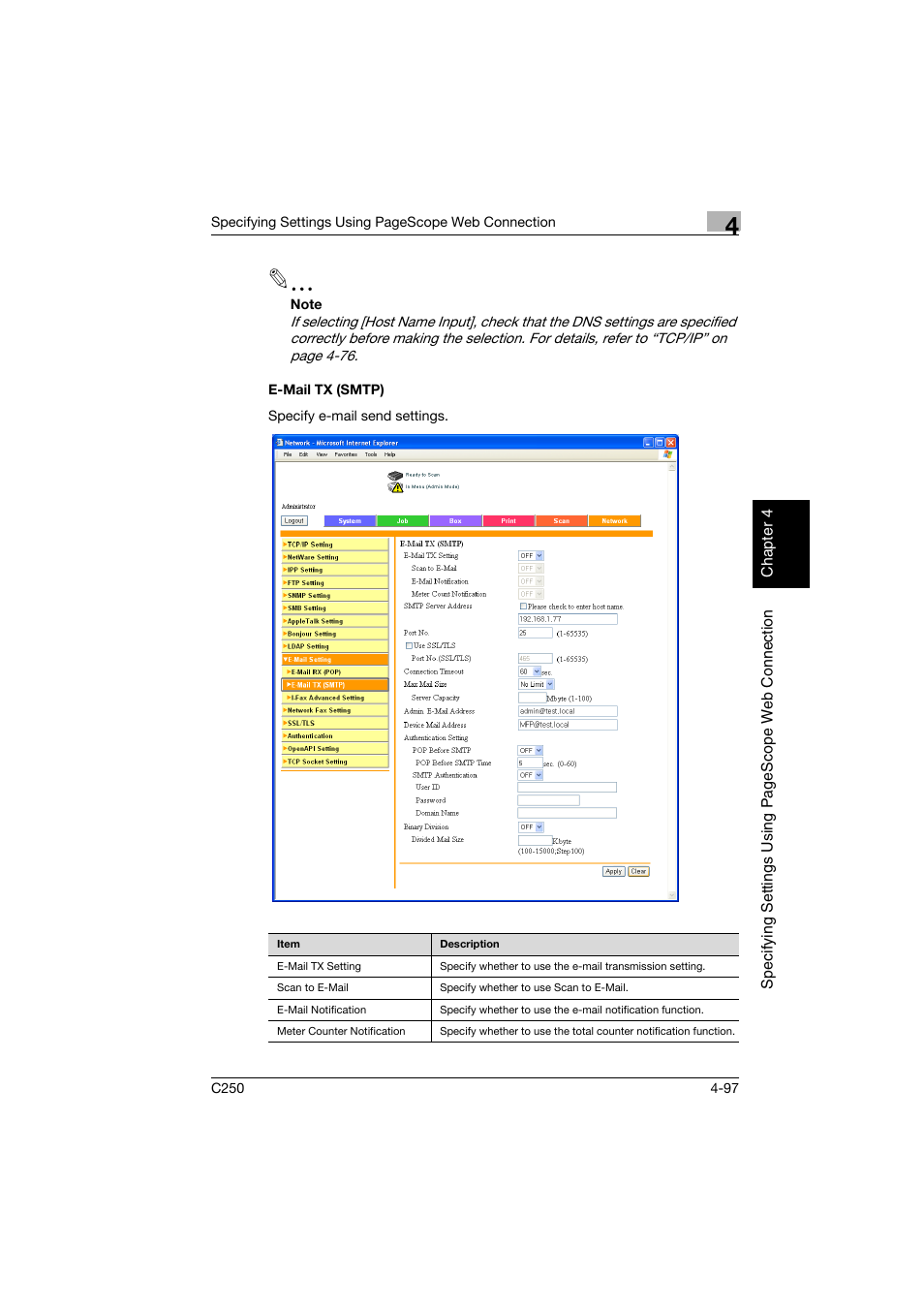 E-mail tx (smtp), E-mail tx (smtp) -97 | Konica Minolta bizhub C250 User Manual | Page 356 / 396