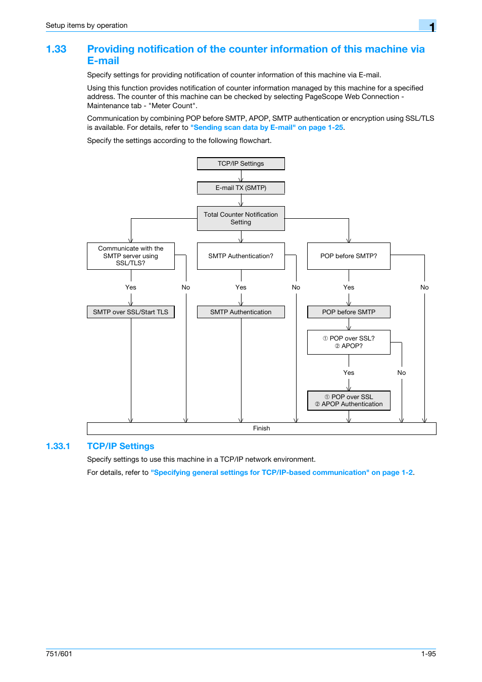 1 tcp/ip settings, Tcp/ip settings -95 | Konica Minolta bizhub 601 User Manual | Page 108 / 233