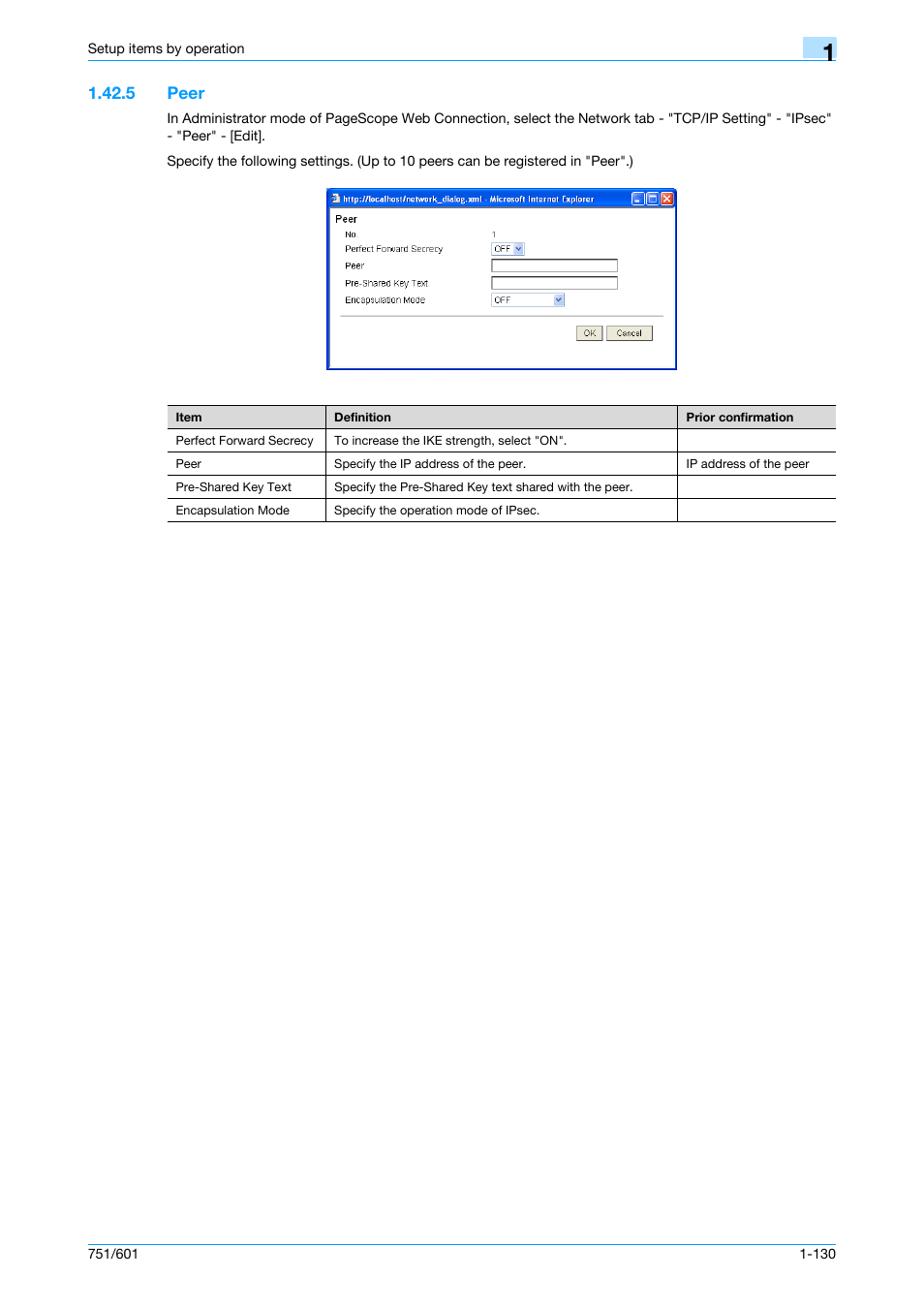 5 peer, Peer -130, Peer | Konica Minolta bizhub 601 User Manual | Page 143 / 233