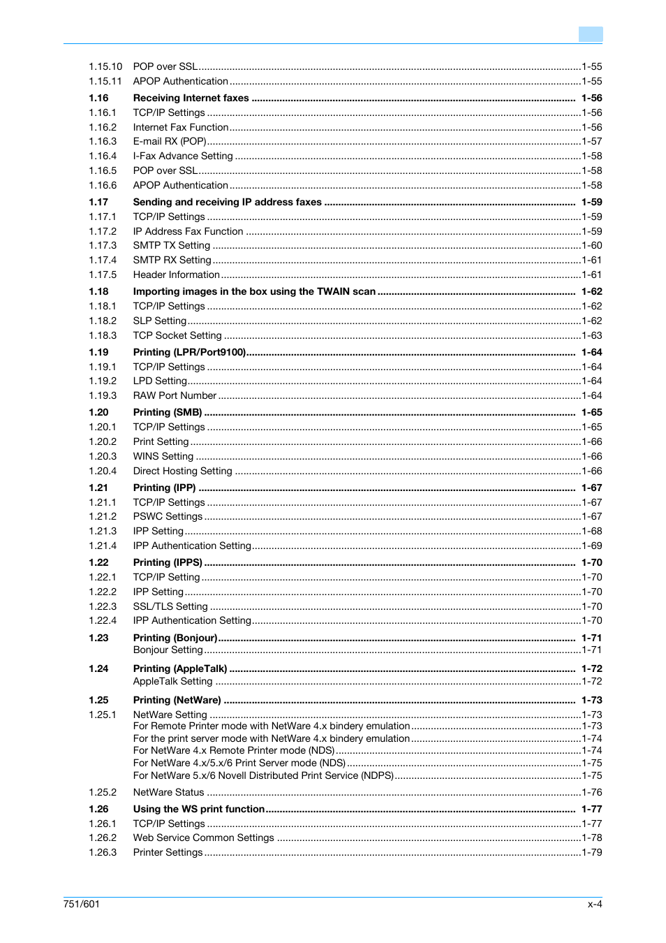 Konica Minolta bizhub 601 User Manual | Page 5 / 233