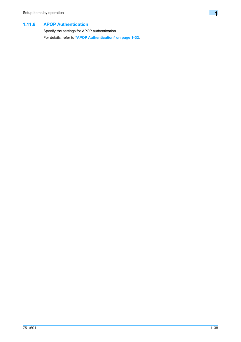 8 apop authentication, Apop authentication -38, Apop authentication | Konica Minolta bizhub 601 User Manual | Page 51 / 233