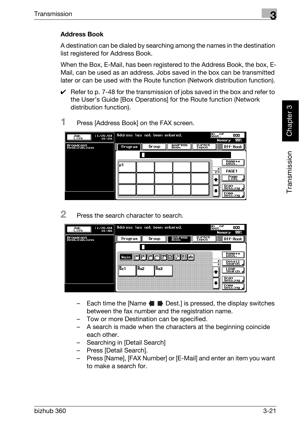 Address book | Konica Minolta FK-502 User Manual | Page 78 / 458