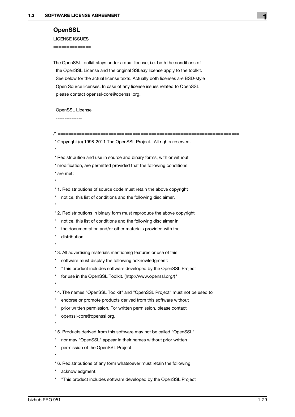 Openssl | Konica Minolta bizhub PRO 951 User Manual | Page 30 / 90