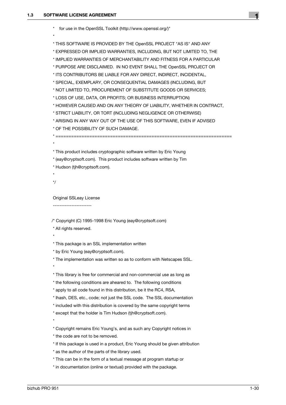 Konica Minolta bizhub PRO 951 User Manual | Page 31 / 90