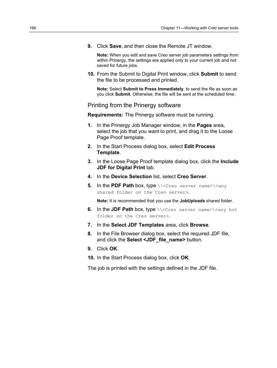 Printing from the prinergy software | Konica Minolta bizhub PRESS 1250 User Manual | Page 174 / 200