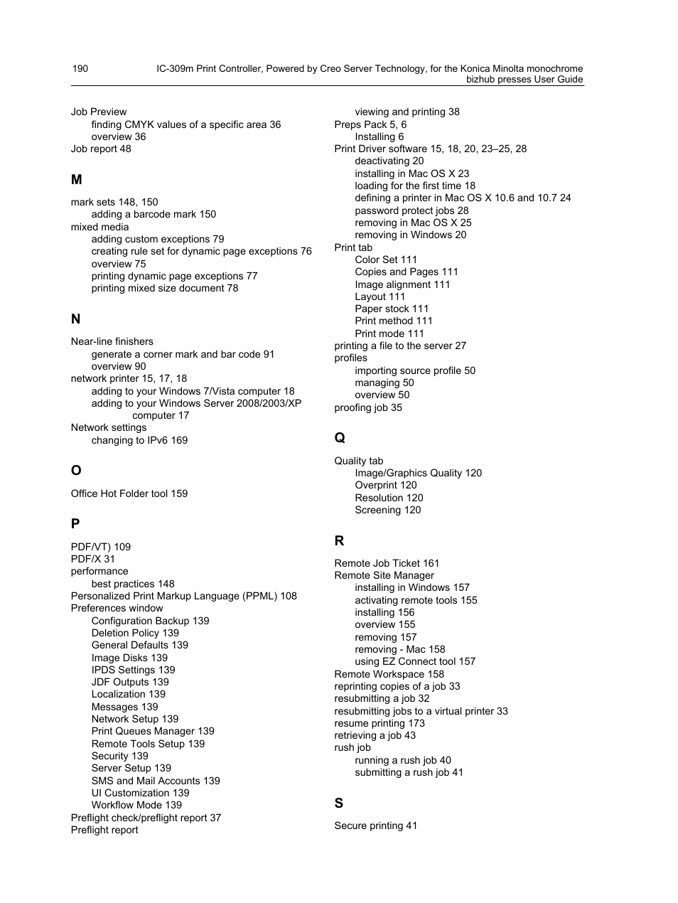 Konica Minolta bizhub PRESS 1250 User Manual | Page 198 / 200
