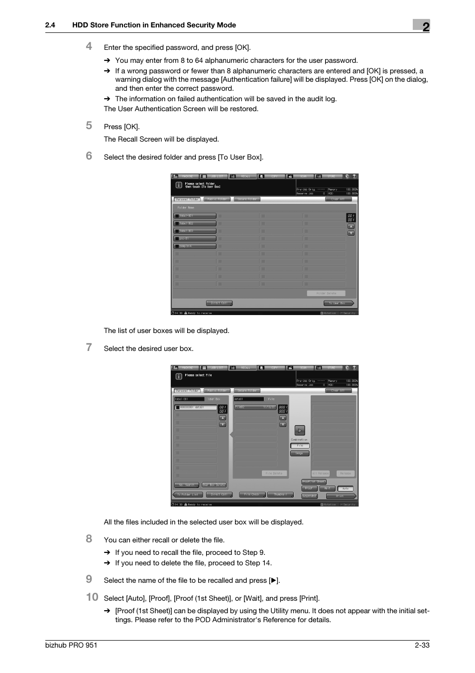 Konica Minolta bizhub PRO 951 User Manual | Page 43 / 76