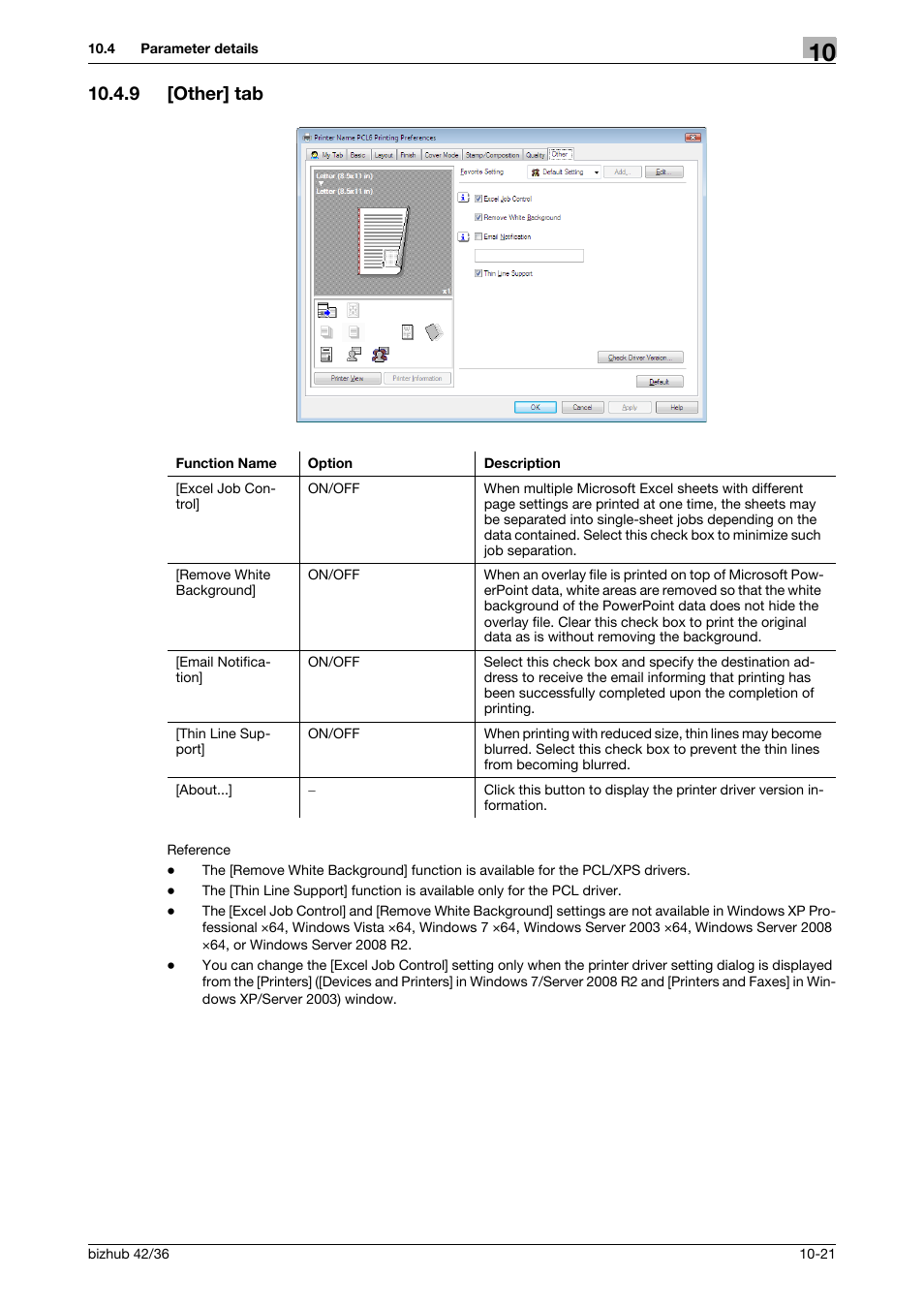 9 [other] tab, Other] tab -21 | Konica Minolta bizhub 36 User Manual | Page 108 / 198