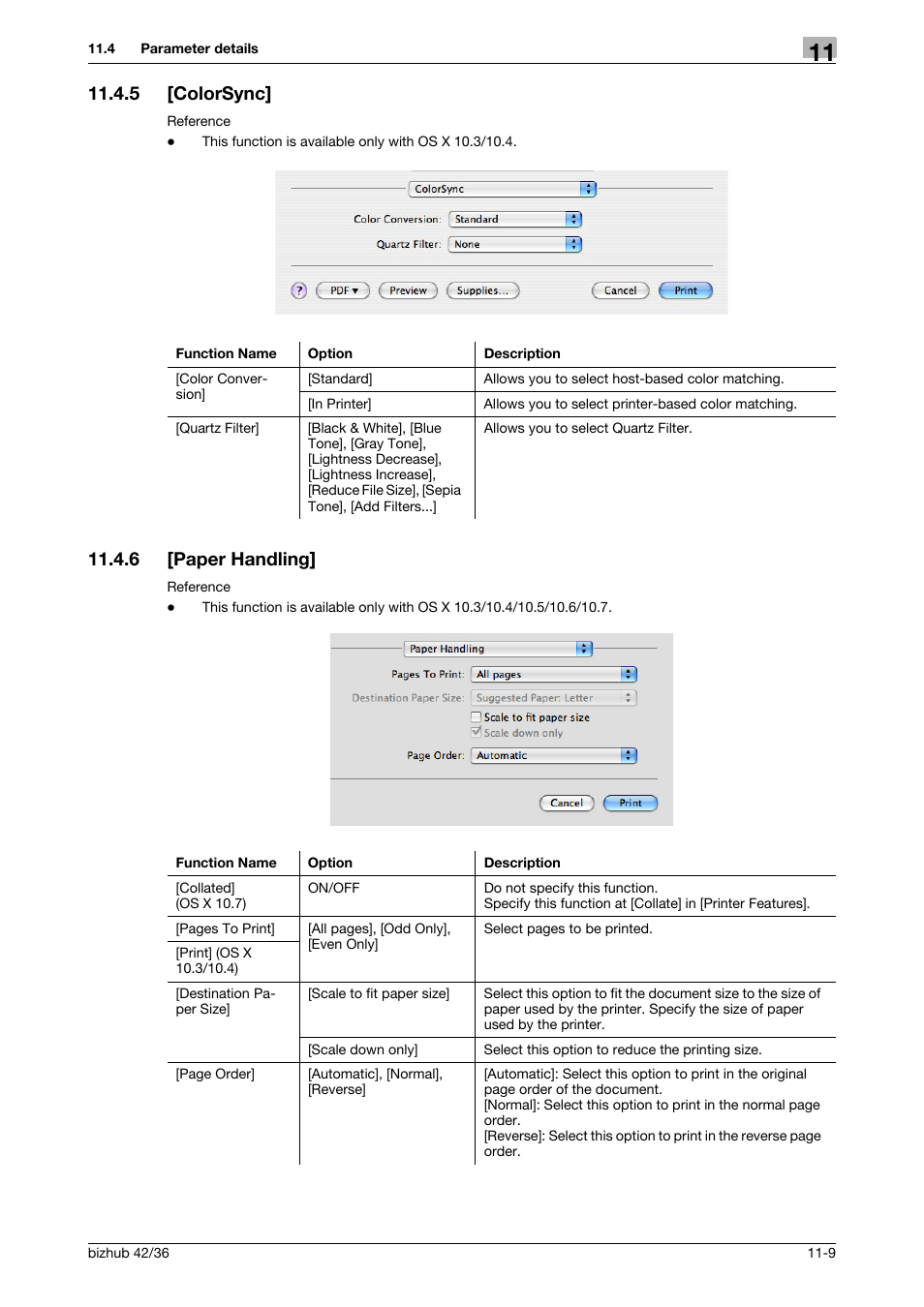 5 [colorsync, 6 [paper handling, Colorsync] -9 | Paper handling] -9 | Konica Minolta bizhub 36 User Manual | Page 117 / 198