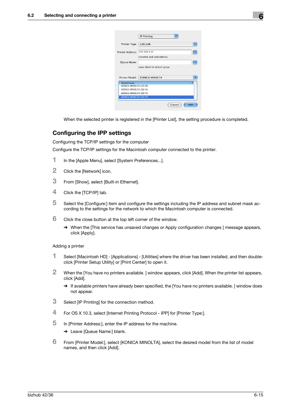 Configuring the ipp settings, Configuring the ipp settings -15 | Konica Minolta bizhub 36 User Manual | Page 66 / 198