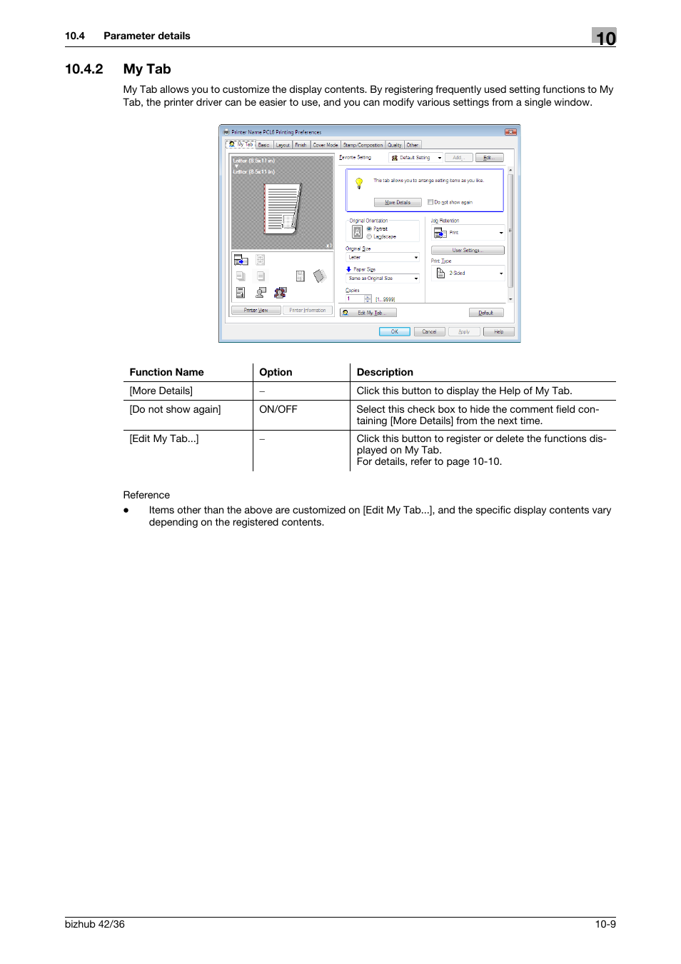 2 my tab, My tab -9 | Konica Minolta bizhub 36 User Manual | Page 96 / 198