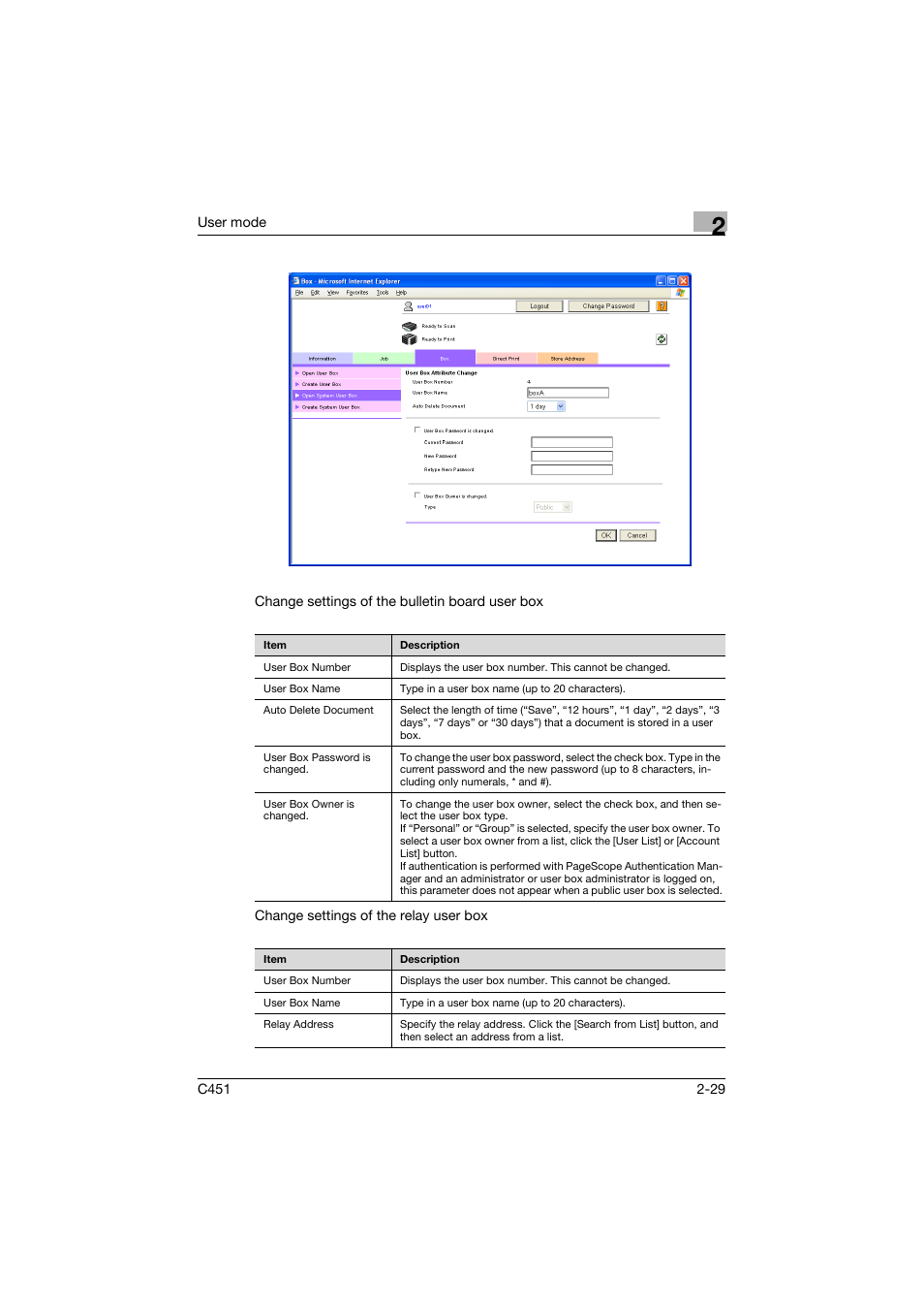 Konica Minolta bizhub C451 User Manual | Page 64 / 246