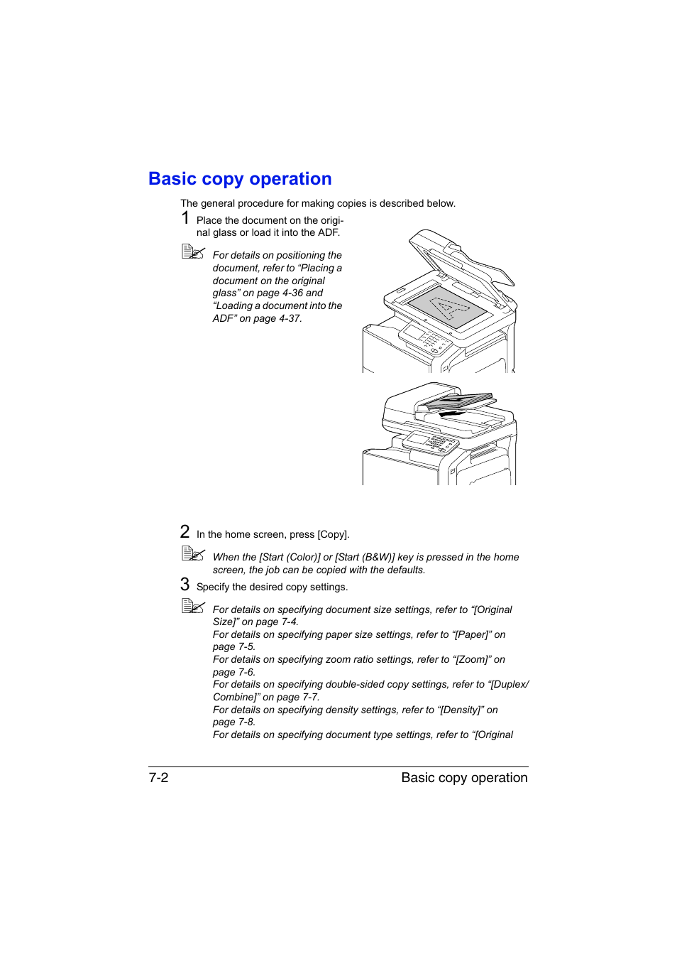 Basic copy operation, Basic copy operation -2 | Konica Minolta bizhub C35 User Manual | Page 183 / 394