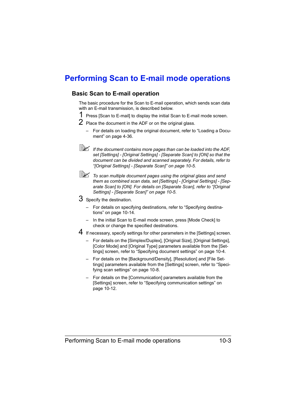 Performing scan to e-mail mode operations, Basic scan to e-mail operation, Performing scan to e-mail mode operations -3 | Basic scan to e-mail operation -3 | Konica Minolta bizhub C35 User Manual | Page 218 / 394