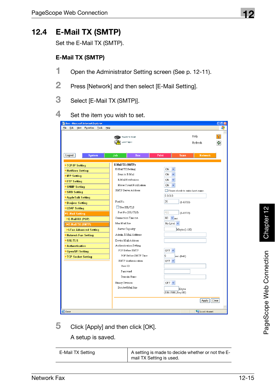 4 e-mail tx (smtp), E-mail tx (smtp), E-mail tx (smtp) -15 | Konica Minolta bizhub 500 User Manual | Page 294 / 334