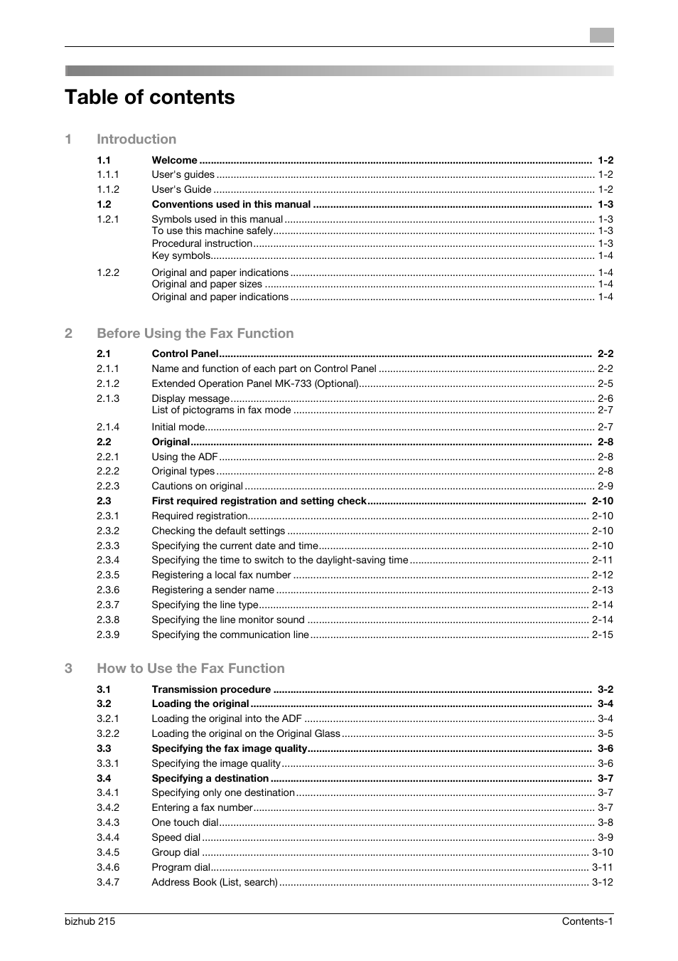 Konica Minolta Bizhub 215 User Manual | Page 2 / 166