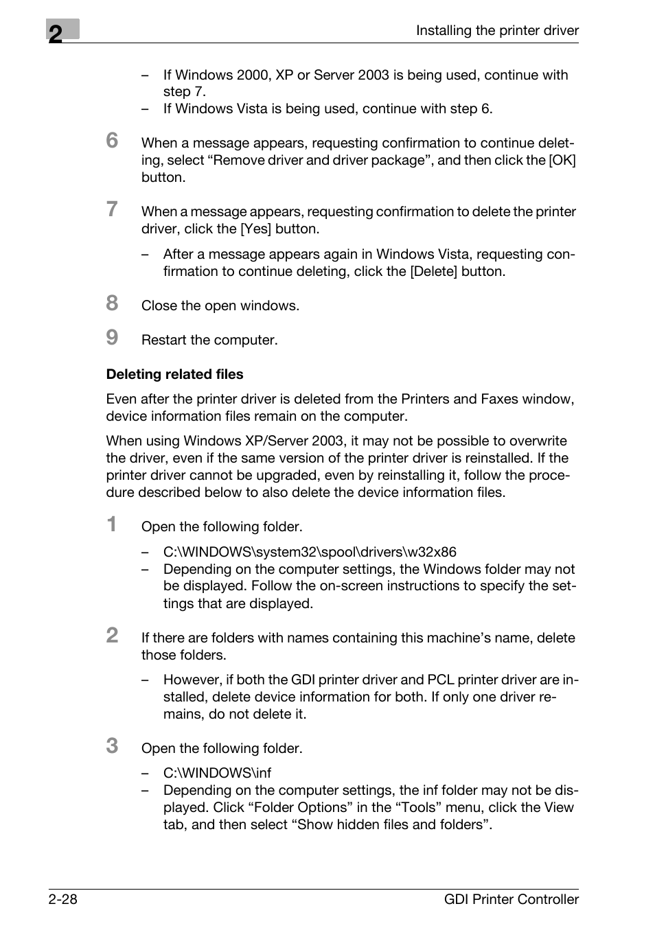 Deleting related files, Deleting related files -28 | Konica Minolta bizhub 181 User Manual | Page 41 / 92