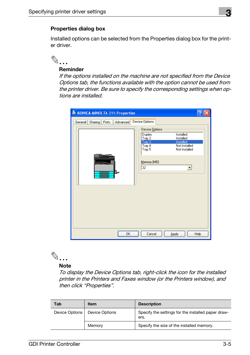 Properties dialog box, Properties dialog box -5 | Konica Minolta bizhub 181 User Manual | Page 48 / 92