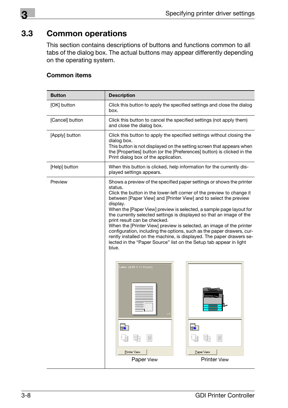 3 common operations, Common items, Common operations -8 | Common items -8 | Konica Minolta bizhub 181 User Manual | Page 51 / 92