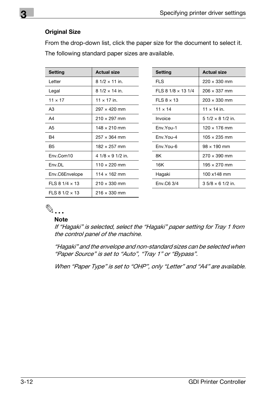 Original size, Original size -12 | Konica Minolta bizhub 181 User Manual | Page 55 / 92
