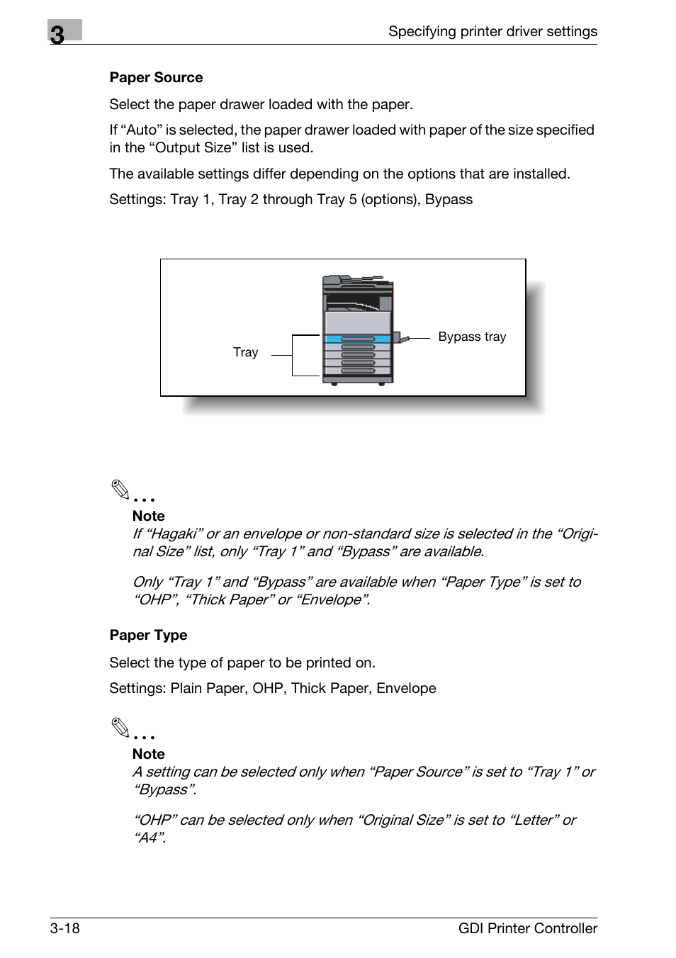 Paper source, Paper type, Paper source -18 paper type -18 | Konica Minolta bizhub 181 User Manual | Page 61 / 92