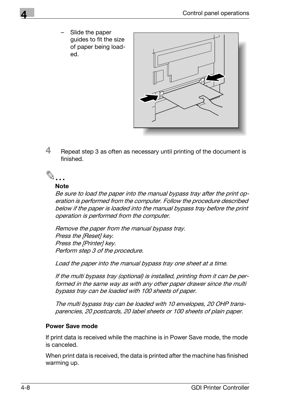 Power save mode, Power save mode -8 | Konica Minolta bizhub 181 User Manual | Page 85 / 92