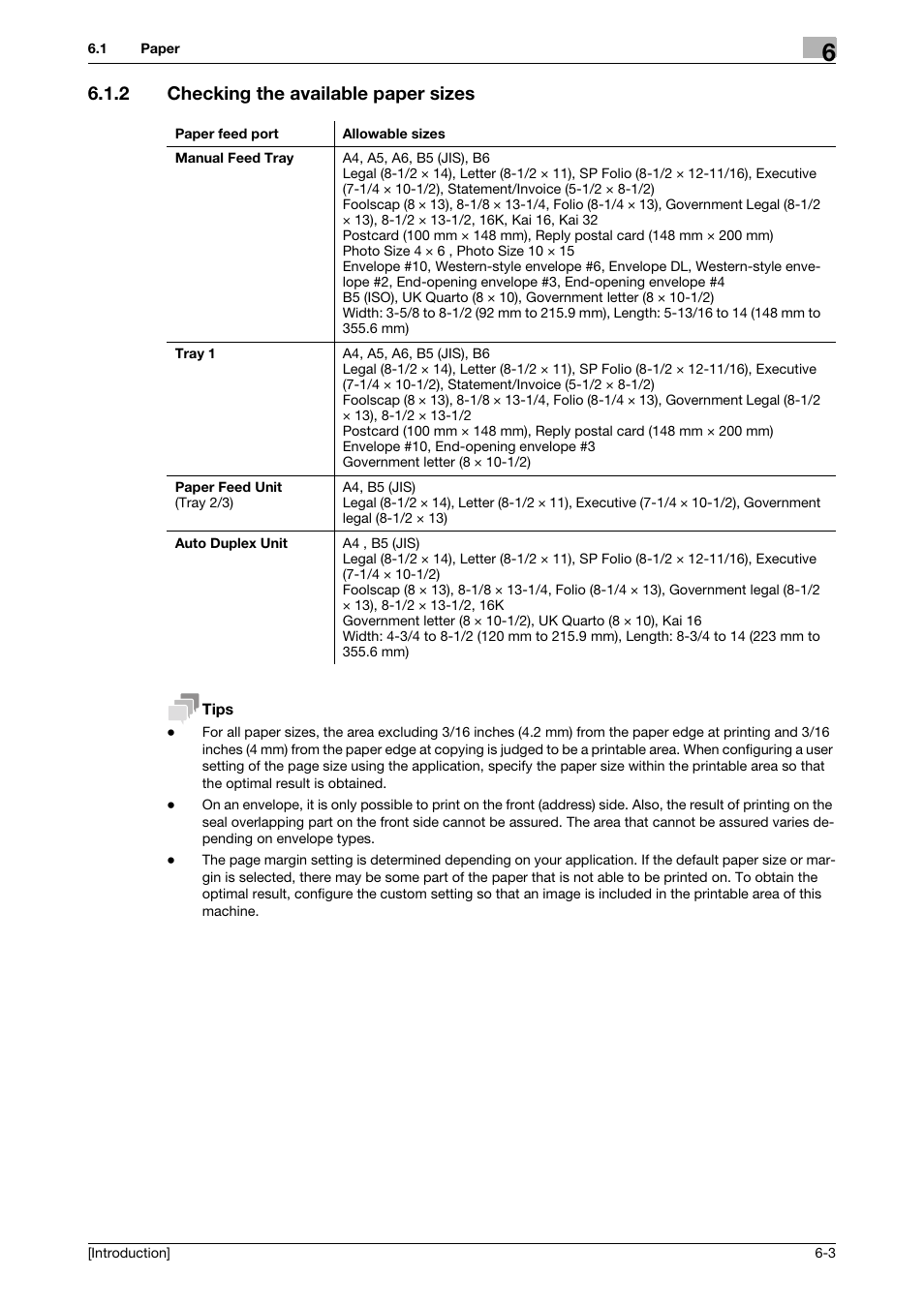 2 checking the available paper sizes, Checking the available paper sizes -3 | Konica Minolta bizhub C3350 User Manual | Page 39 / 91