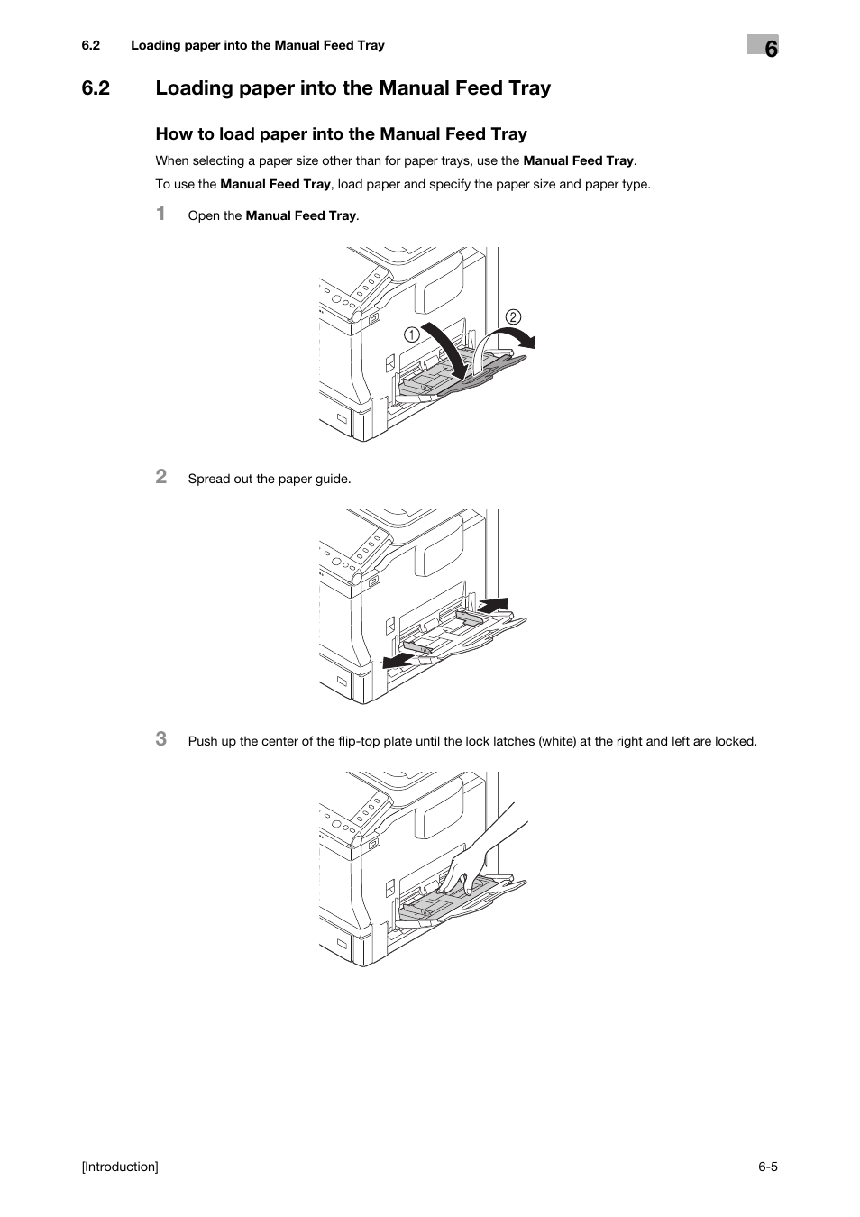 2 loading paper into the manual feed tray, How to load paper into the manual feed tray | Konica Minolta bizhub C3350 User Manual | Page 41 / 91