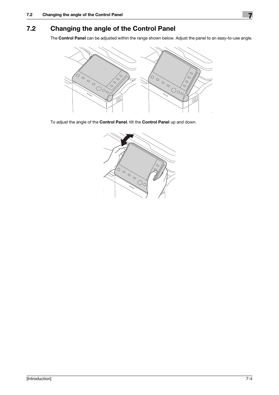 2 changing the angle of the control panel, Changing the angle of the control panel -4 | Konica Minolta bizhub C3350 User Manual | Page 51 / 91