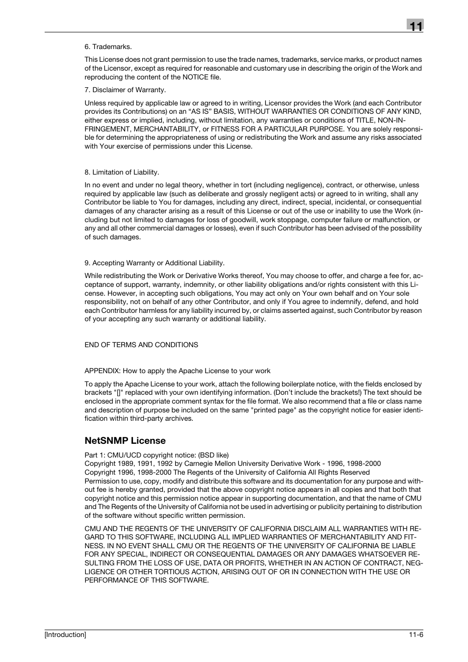 Netsnmp license, Netsnmp license -6 | Konica Minolta bizhub C3350 User Manual | Page 78 / 91