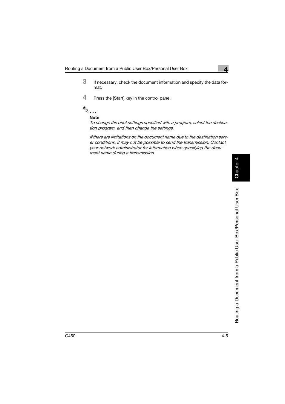 Konica Minolta BIZHUB C450 User Manual | Page 86 / 194